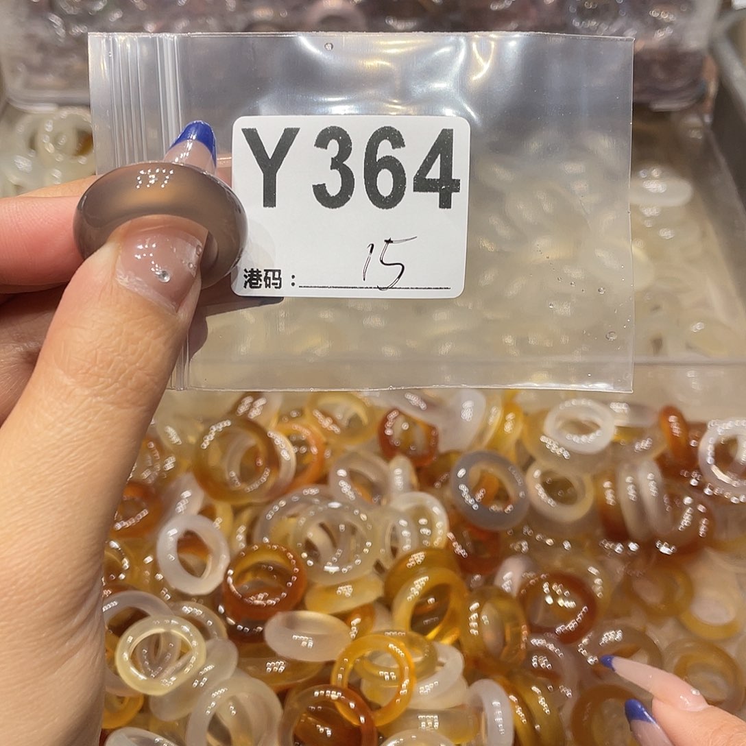 玛瑙/玉髓未镶嵌戒指364
