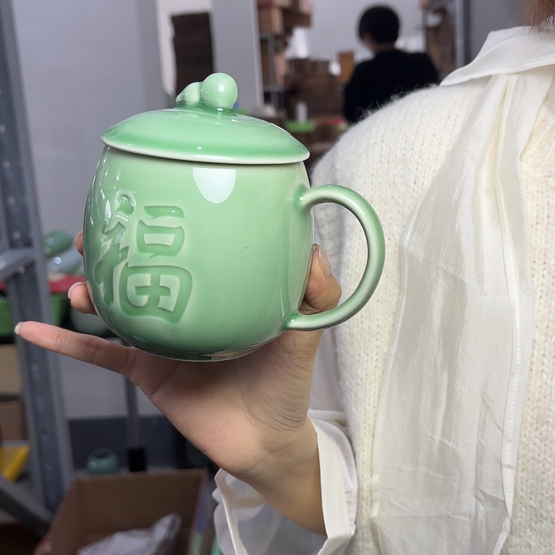 龙泉云间青瓷小米茶器
