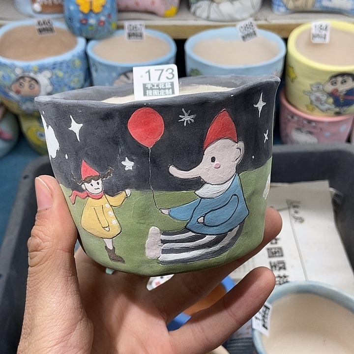 红陶173 2.15 手工盆 接图定制