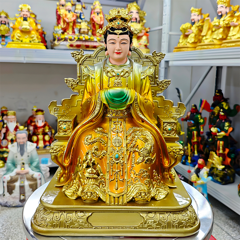 三宵娘娘送子娘娘眼光泰山奶奶碧霞元君神像供奉摆件云霄琼霄家用