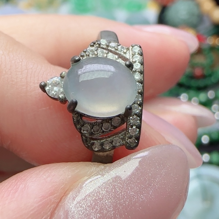 翡翠银S925镶嵌颈饰