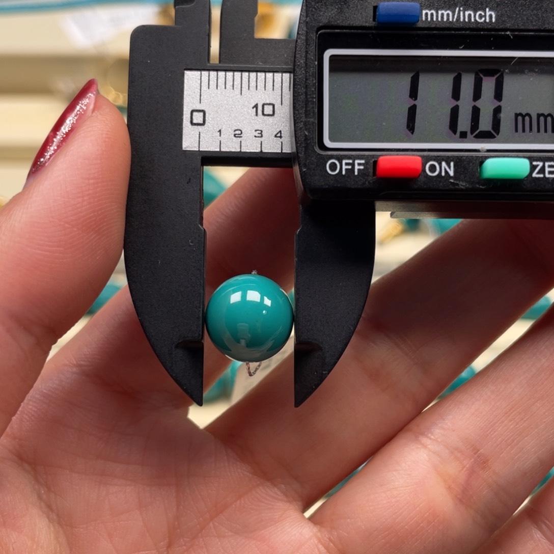 未镶嵌绿松石珠宝奇石圆珠