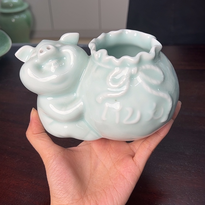 龙泉云间青瓷小米茶器