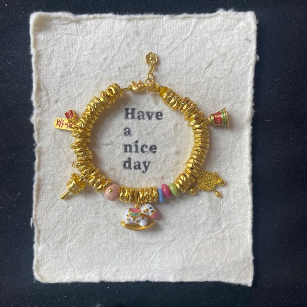 金城皇足金定制手链20.93克