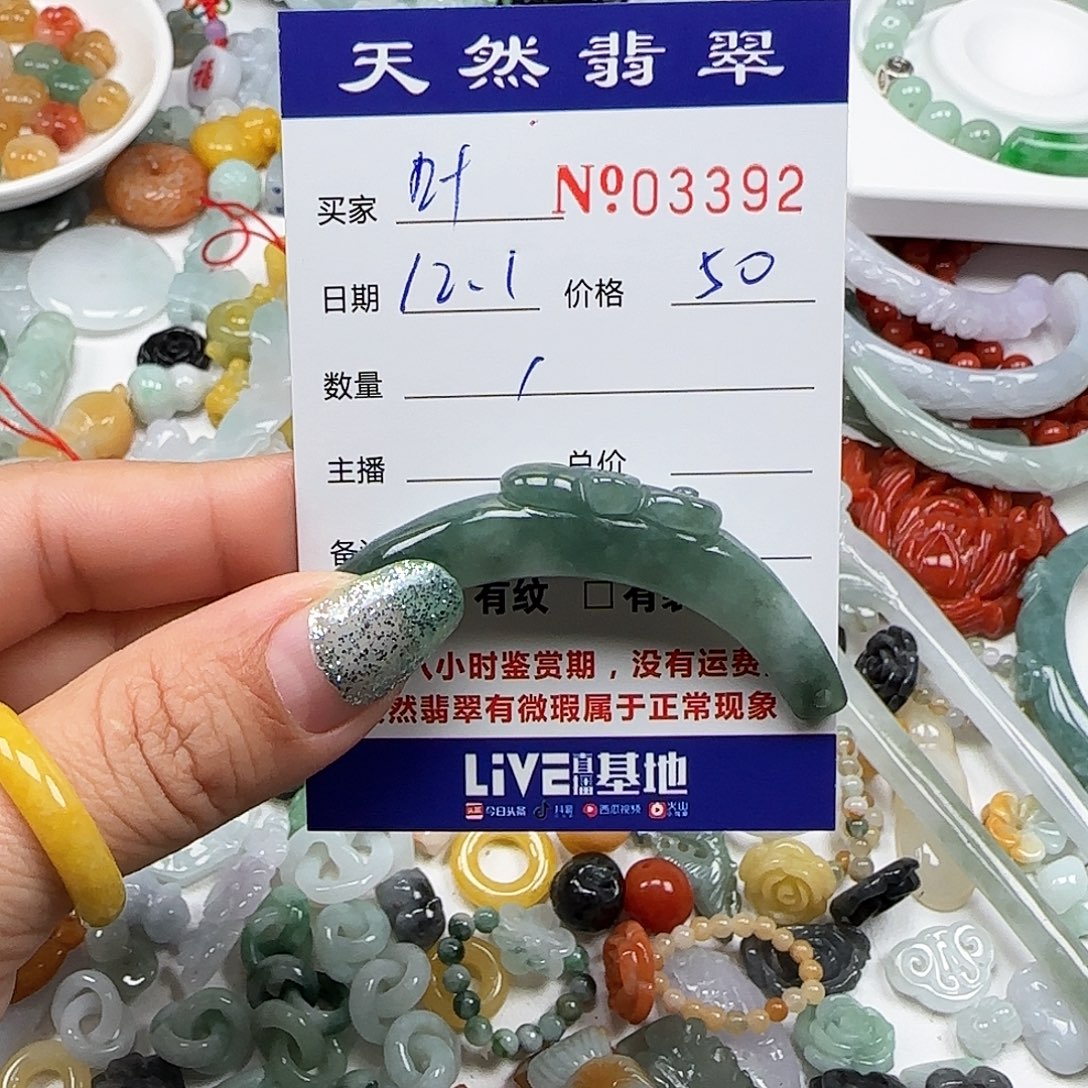 叶***子翡翠未镶嵌颈饰555