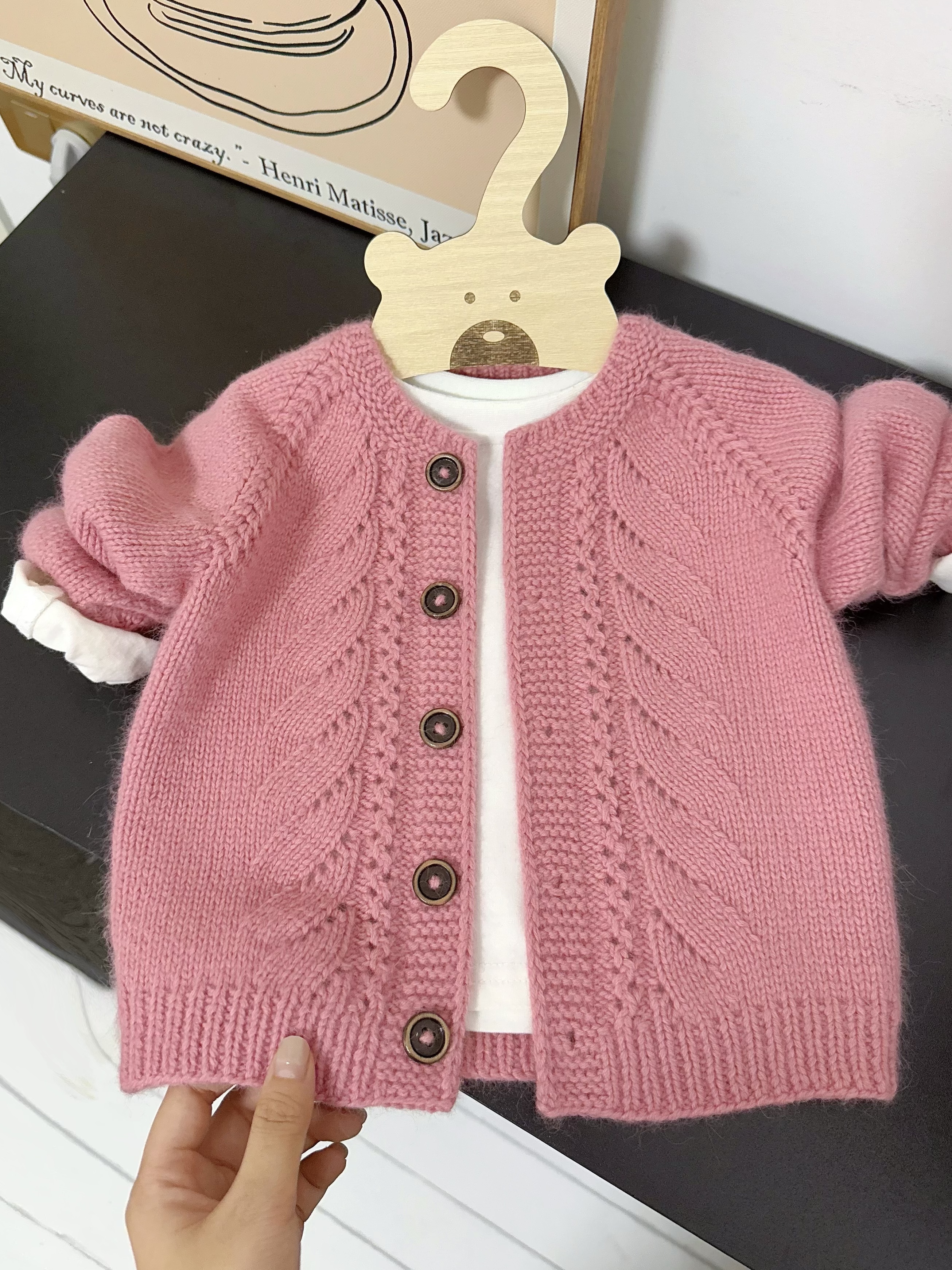 【白桃开衫】澳洲羊毛 100%进口精仿美丽诺羊毛 手编织细羊毛线