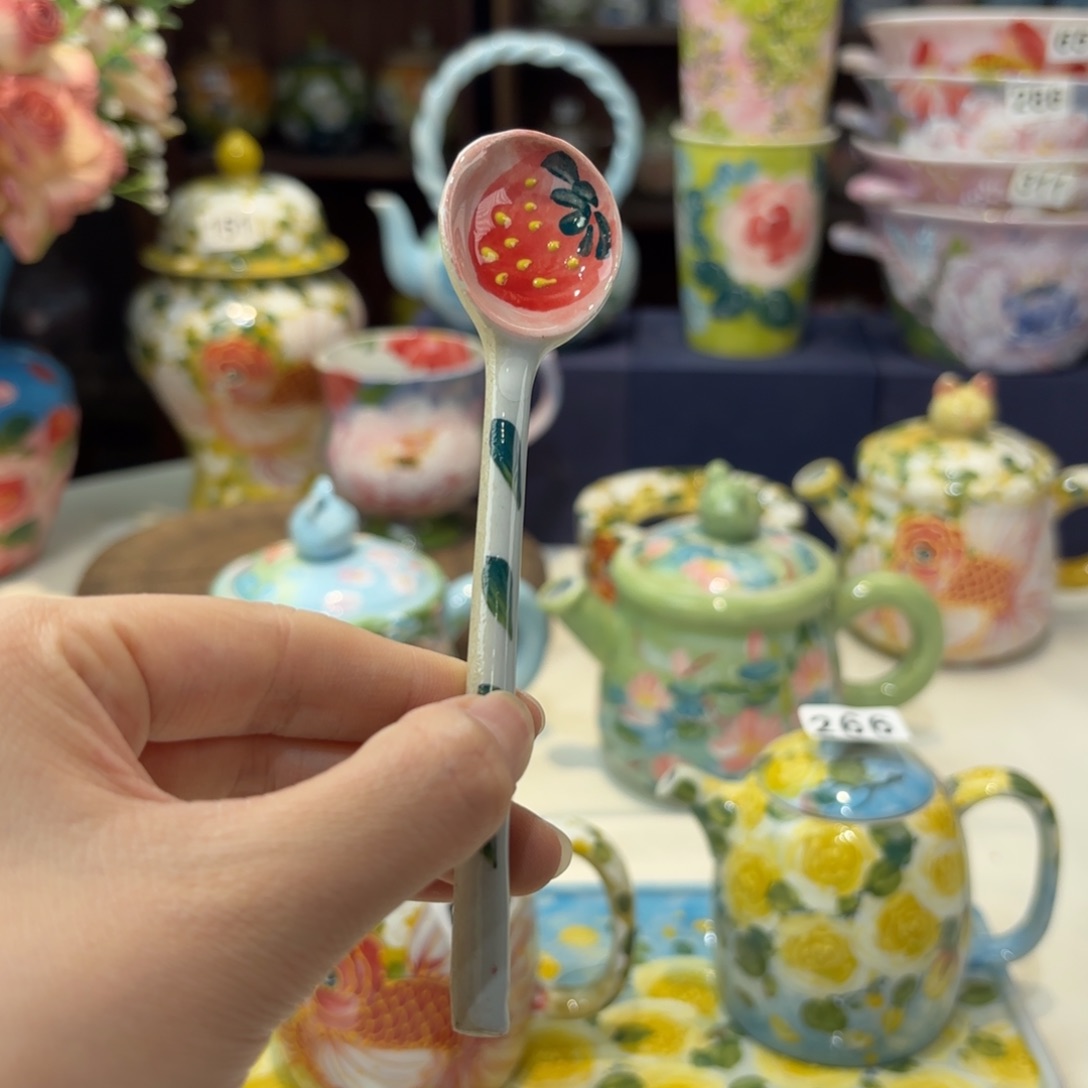 瓷片景德镇手绘高温釉下彩陶瓷茶具