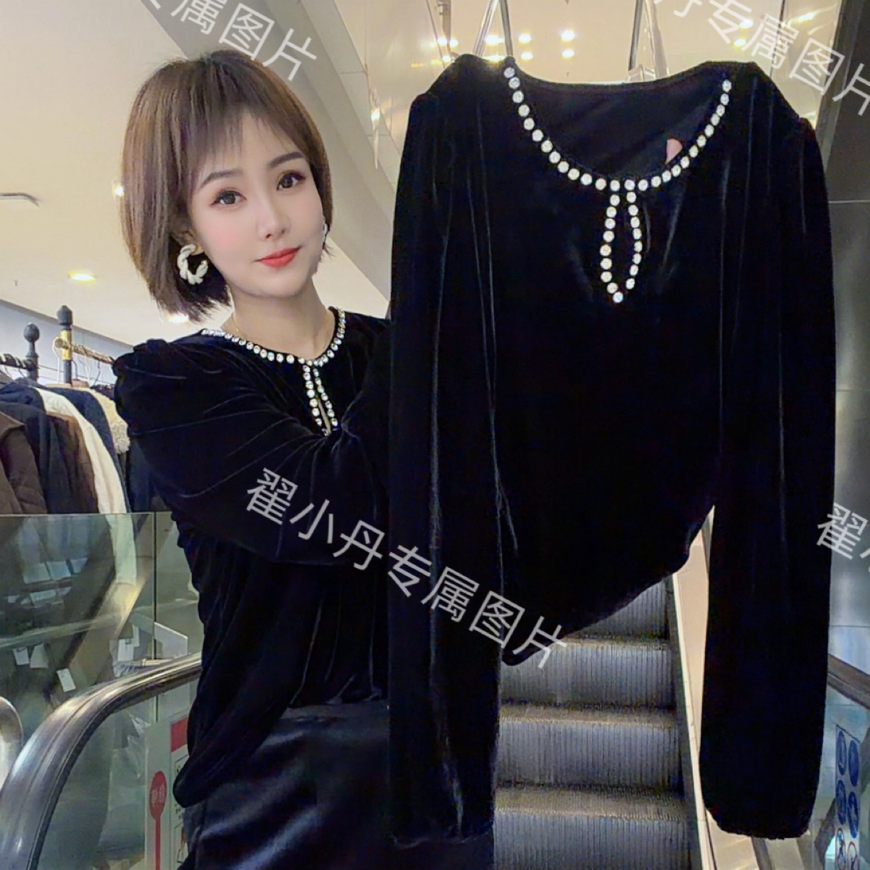 重工铆钻南韩丝绒衫（下单三天左右发