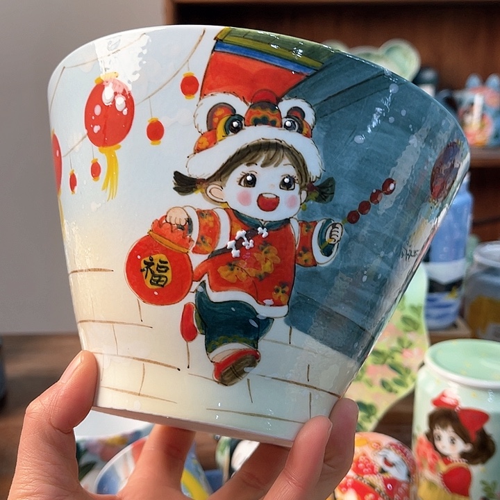 陶景德镇釉下手绘陶瓷 