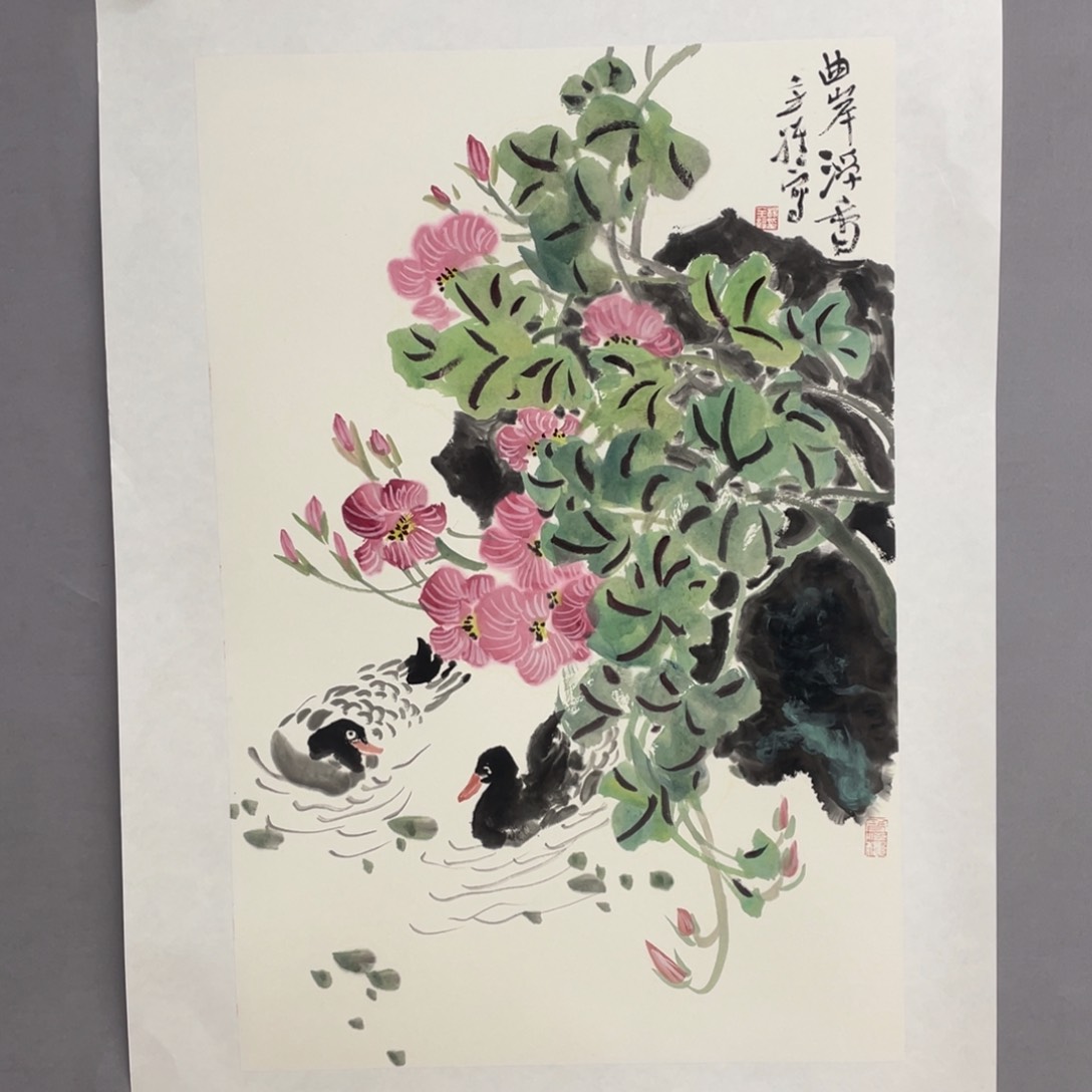 国画艺术家真人手绘