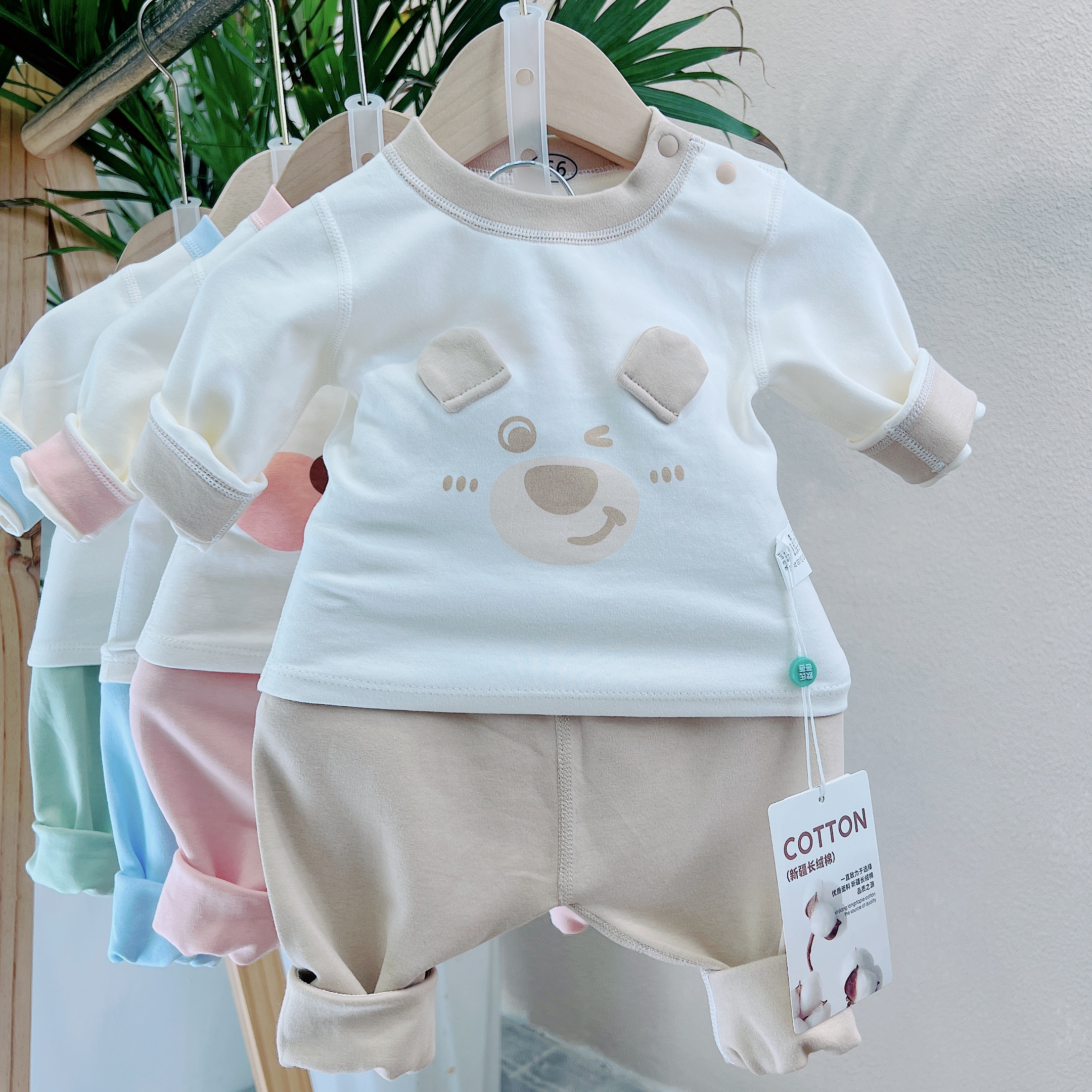 婴儿20019舒绒棉秋冬款包屁衣秋冬居家秋衣裤打底婴儿衣服秋冬款