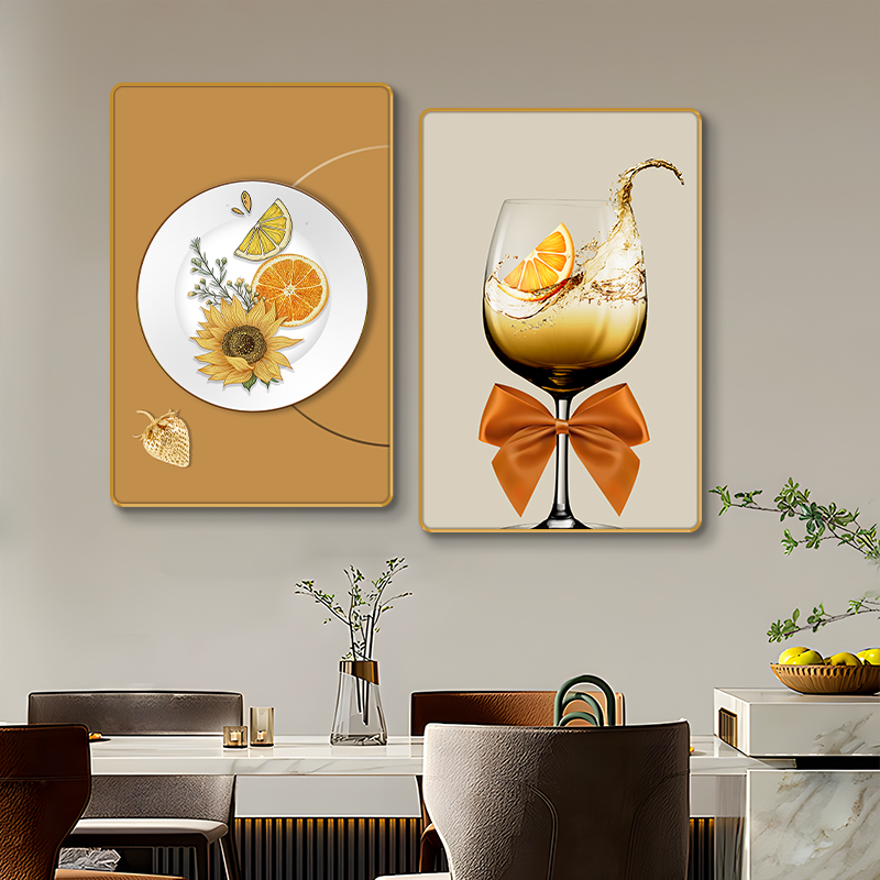 现代轻奢餐厅卧室装饰画小清新花卉优雅挂画卧室背景墙挂画高档