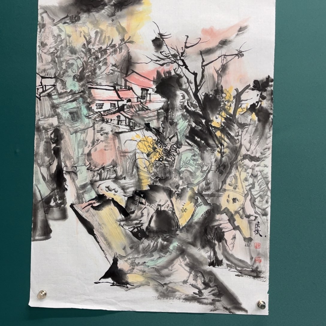 国画艺术家真人手绘