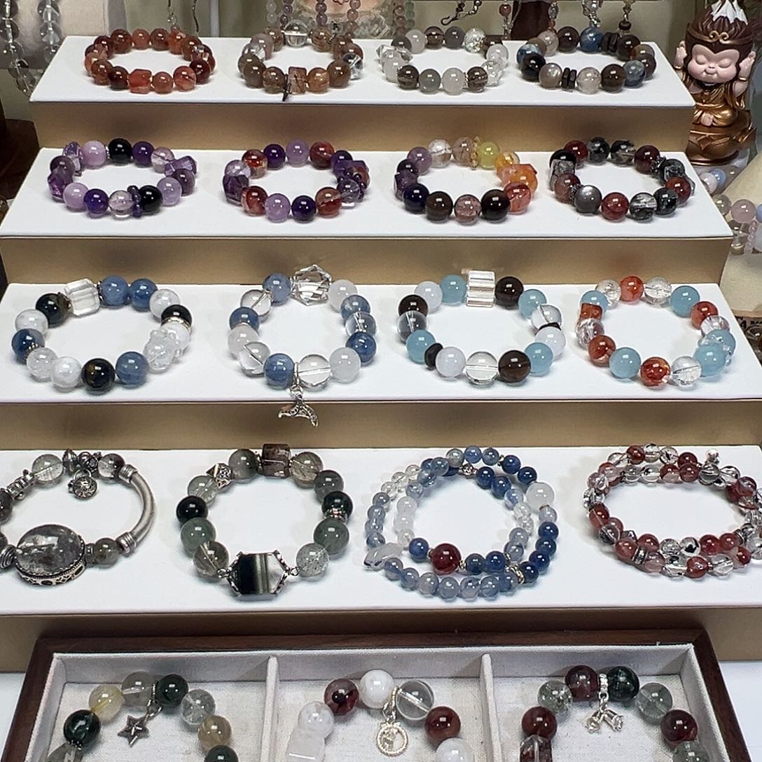 烟晶手链未镶嵌单珠