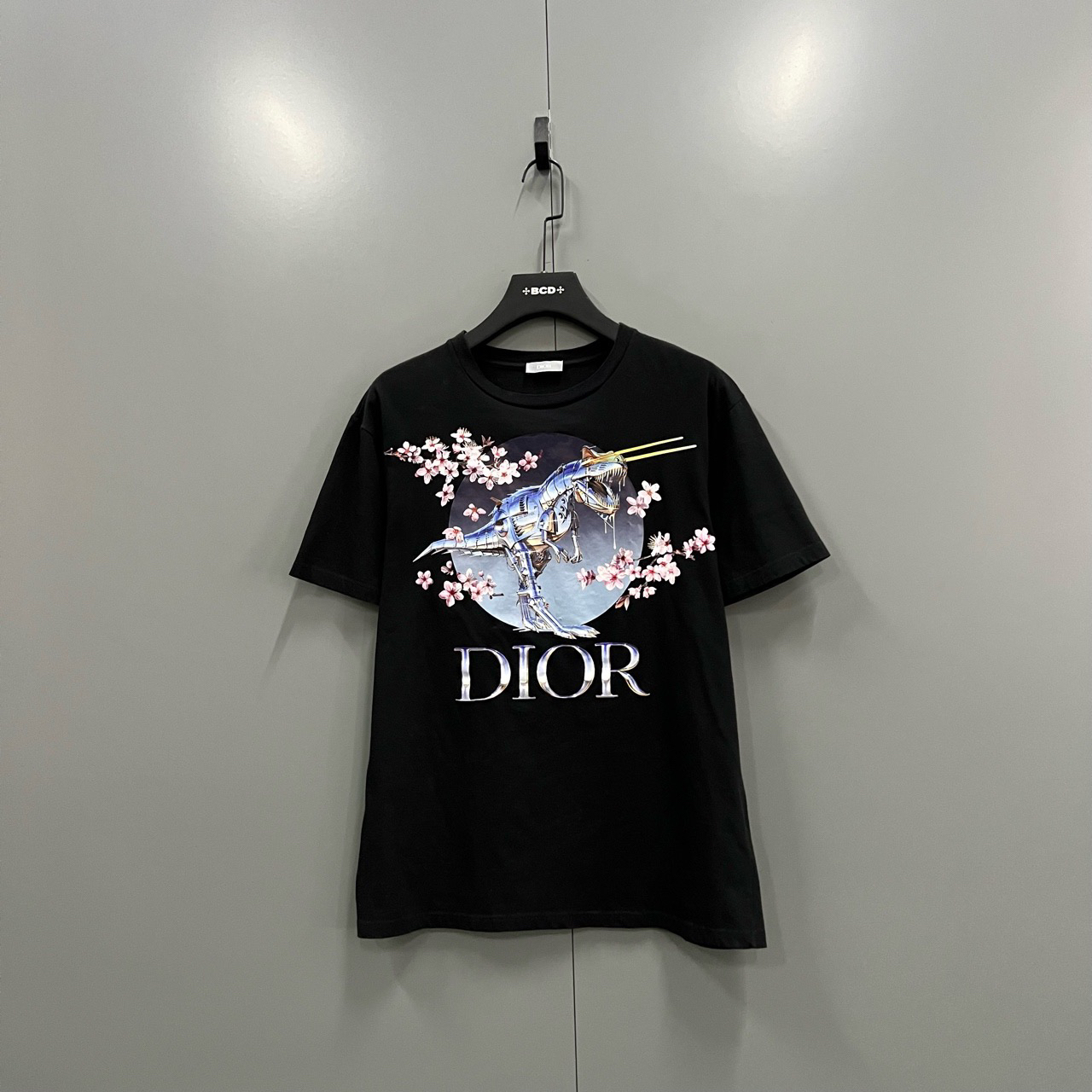 95新 DIOR/迪奥 （ll）樱花恐龙短袖 S码/603365 瑕疵