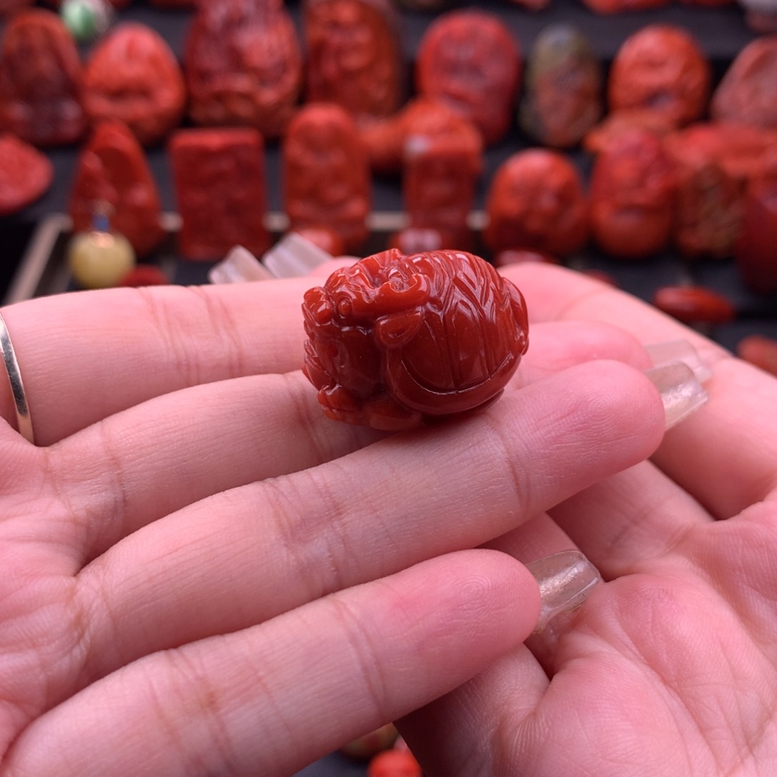 南红玛瑙南红川料龙龟19.9mm未镶嵌