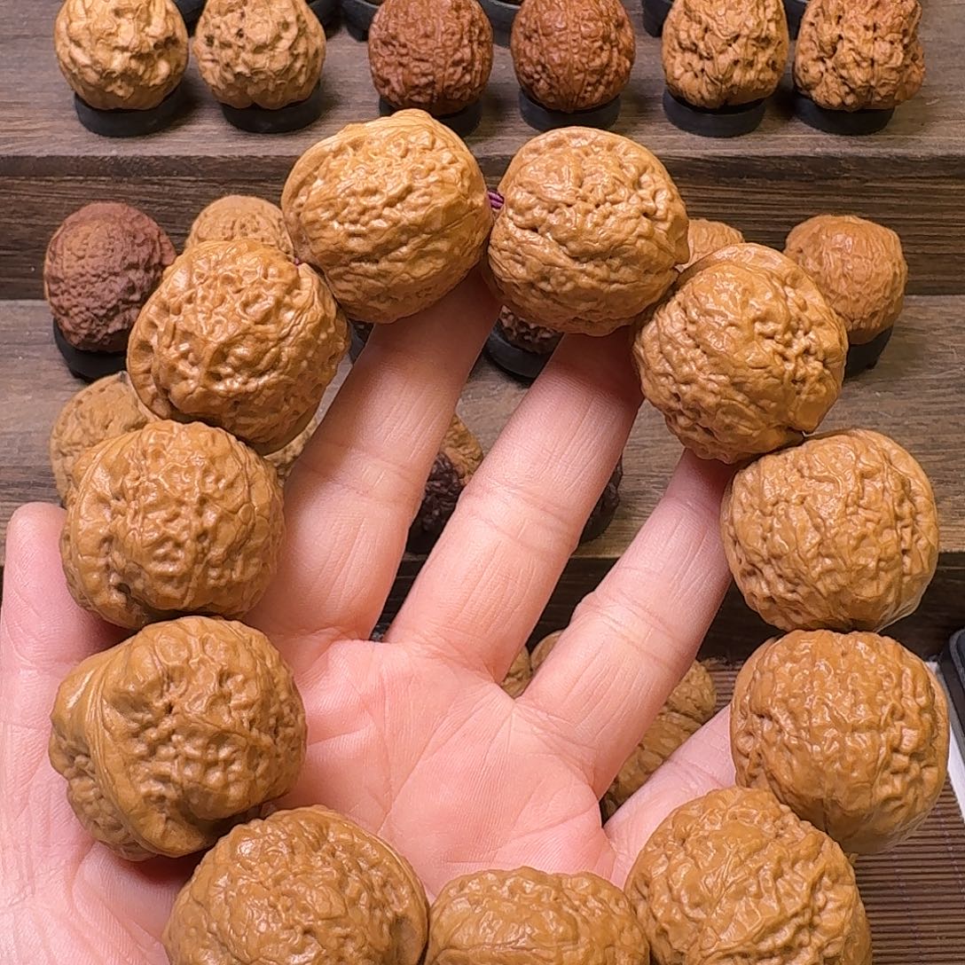 文玩核桃吊坠11粗筋宽背蛤蟆头手持33尺寸