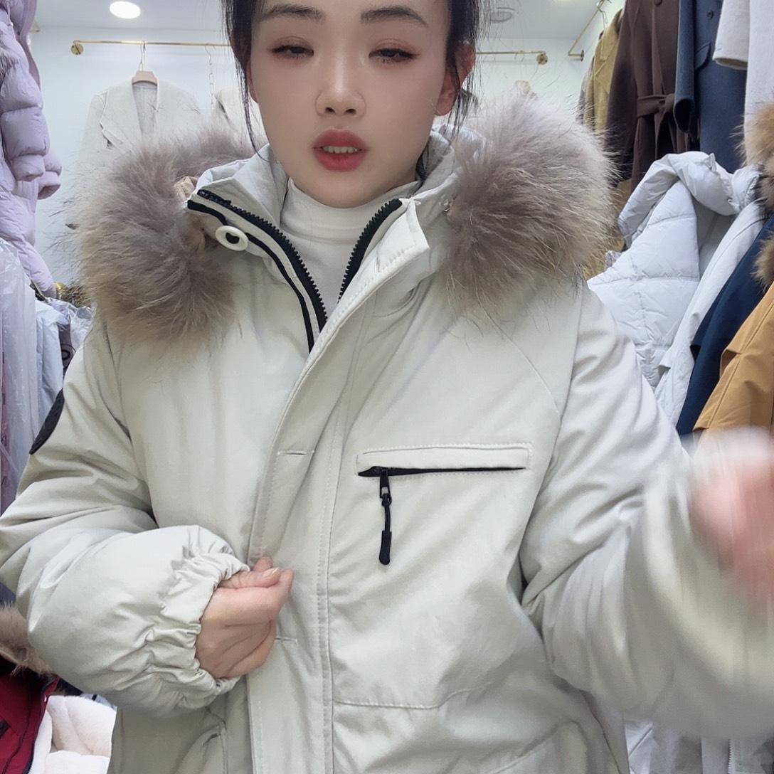 88136款米色加厚外套均码