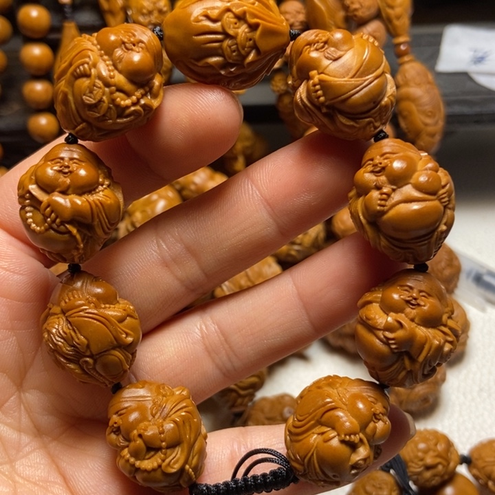 【闪购商品】橄榄核手串/手链瑞兽财神1.9