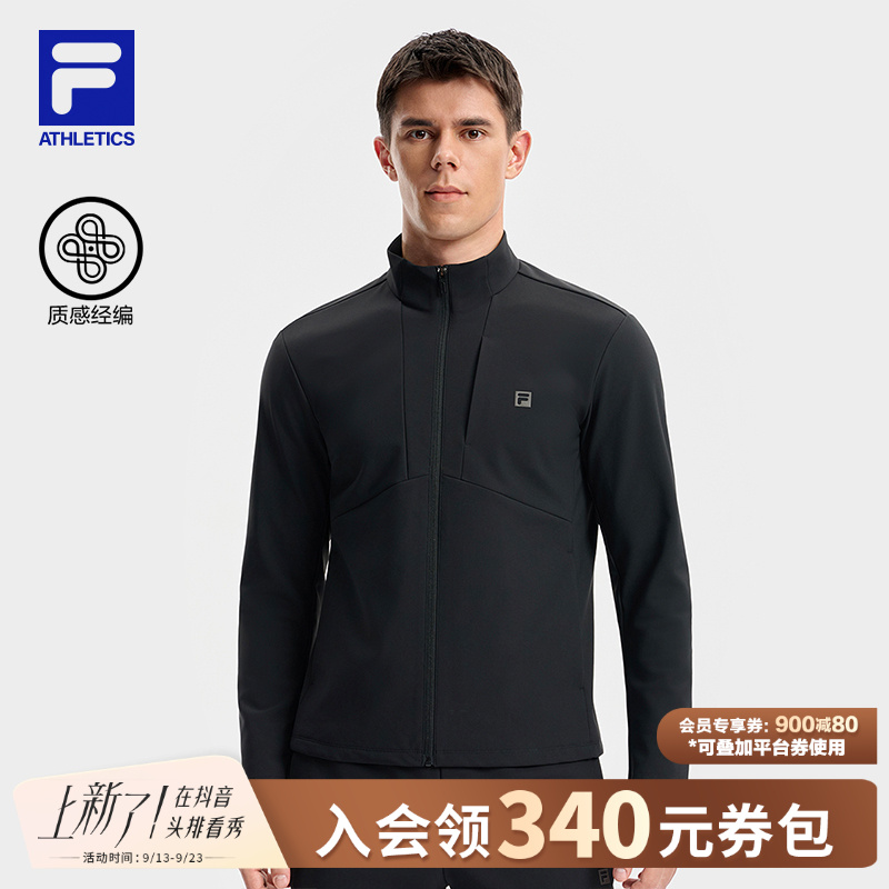 Fila/斐乐男子【高弹易打理】秋季立领气质商务针织外套A11M541504F