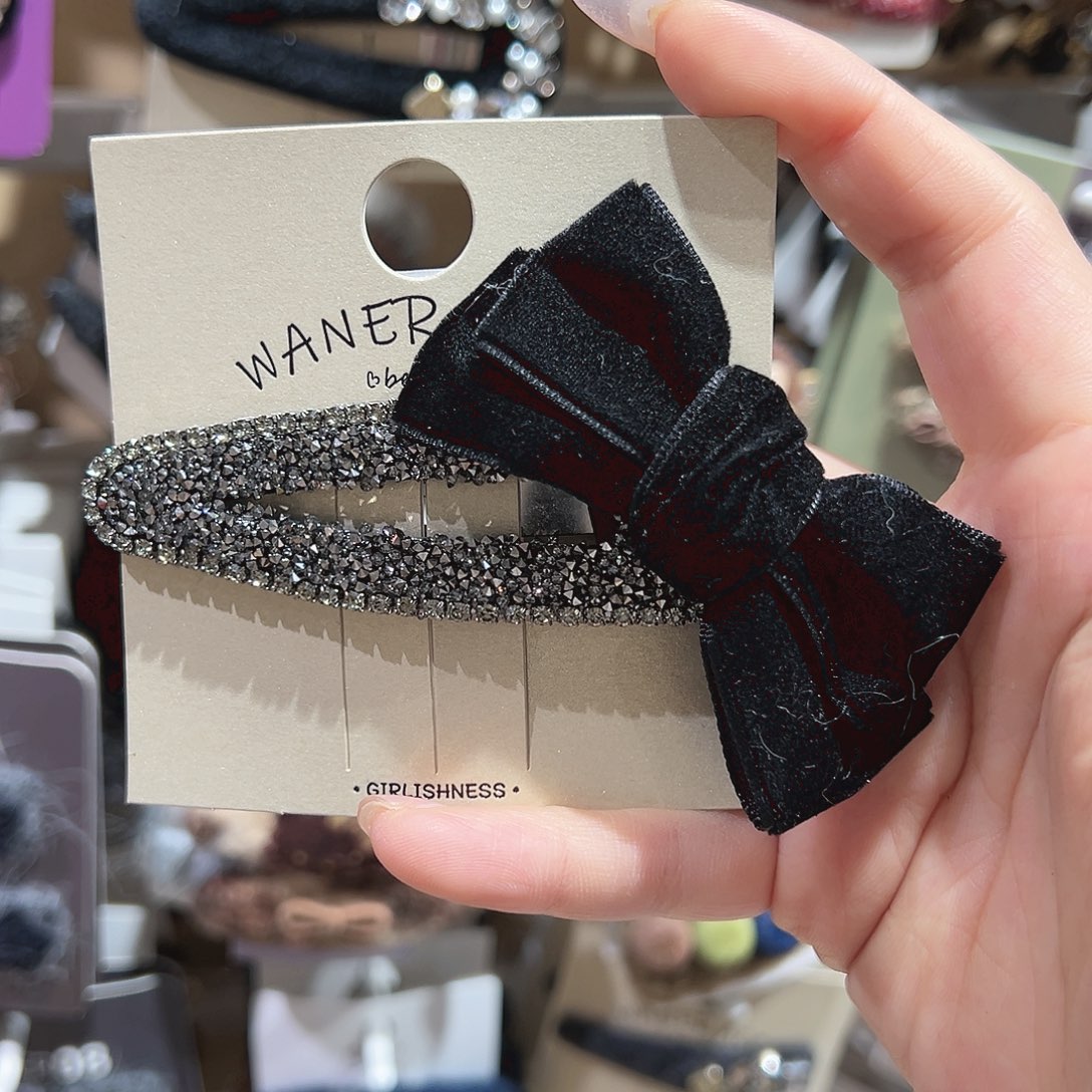 皮质铁合金蝴蝶结砂糖掰掰夹