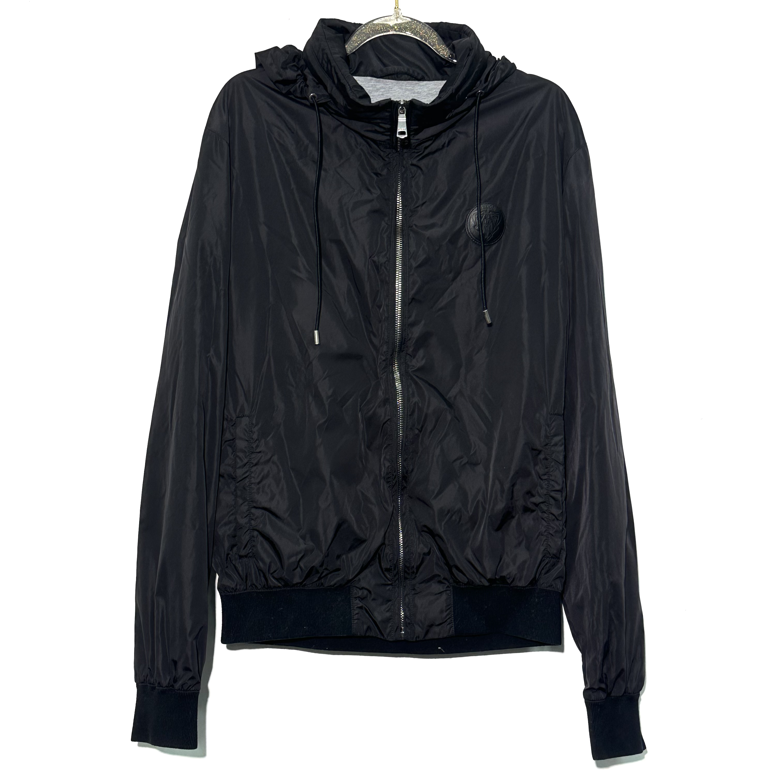 99新 GUCCI/古驰 48码 黑色冲锋衣外套 0698