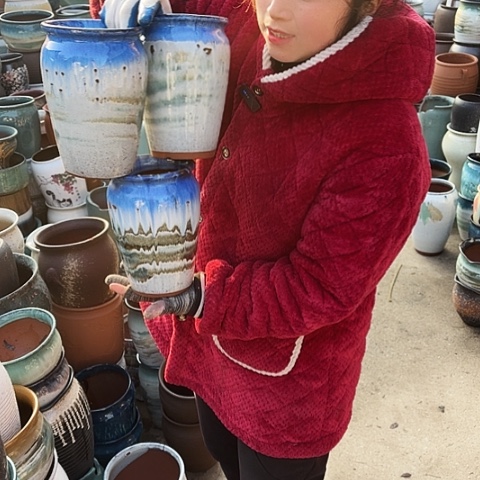 口14高20瑕疵盆子。