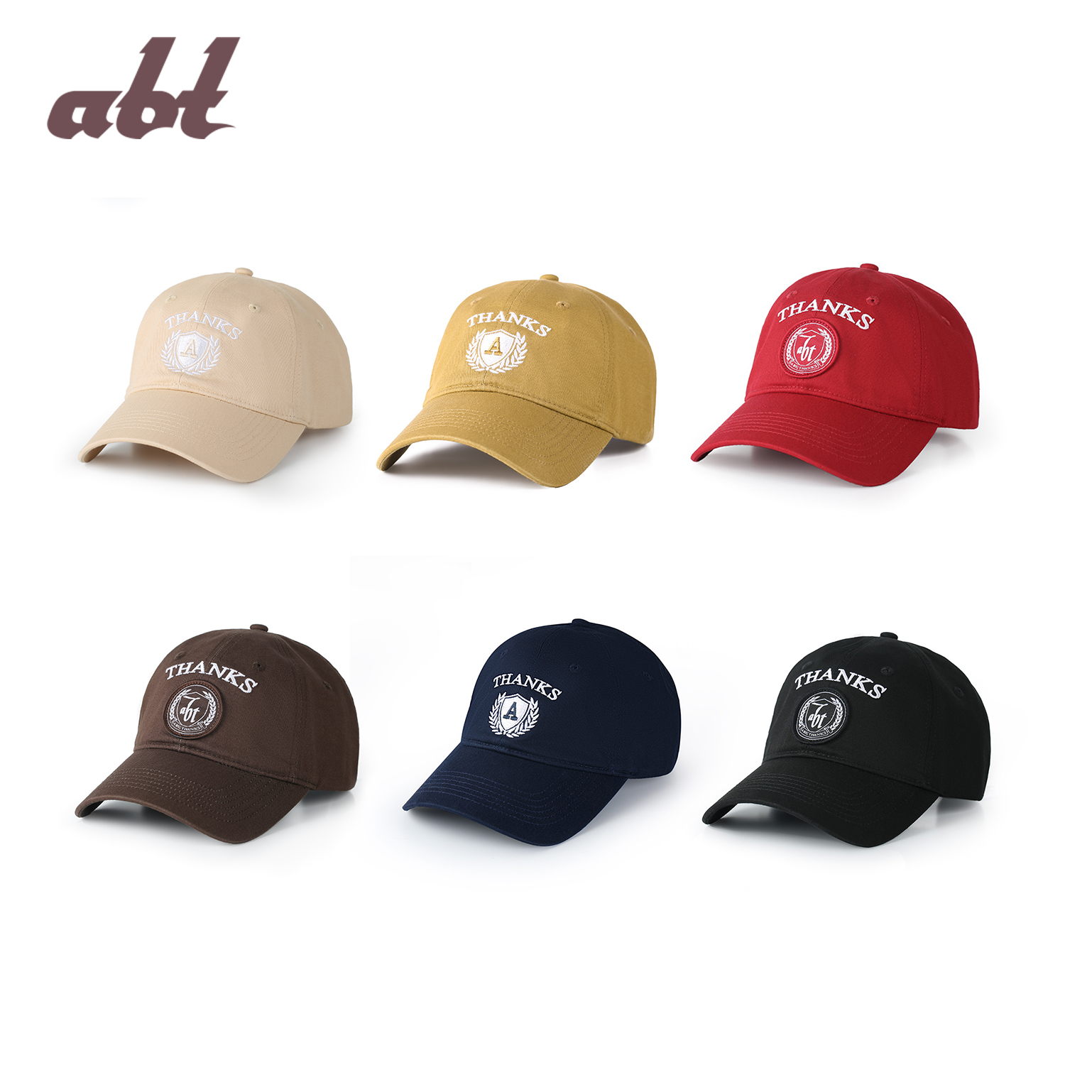 ABIGTHANKS  棉斜六片帽