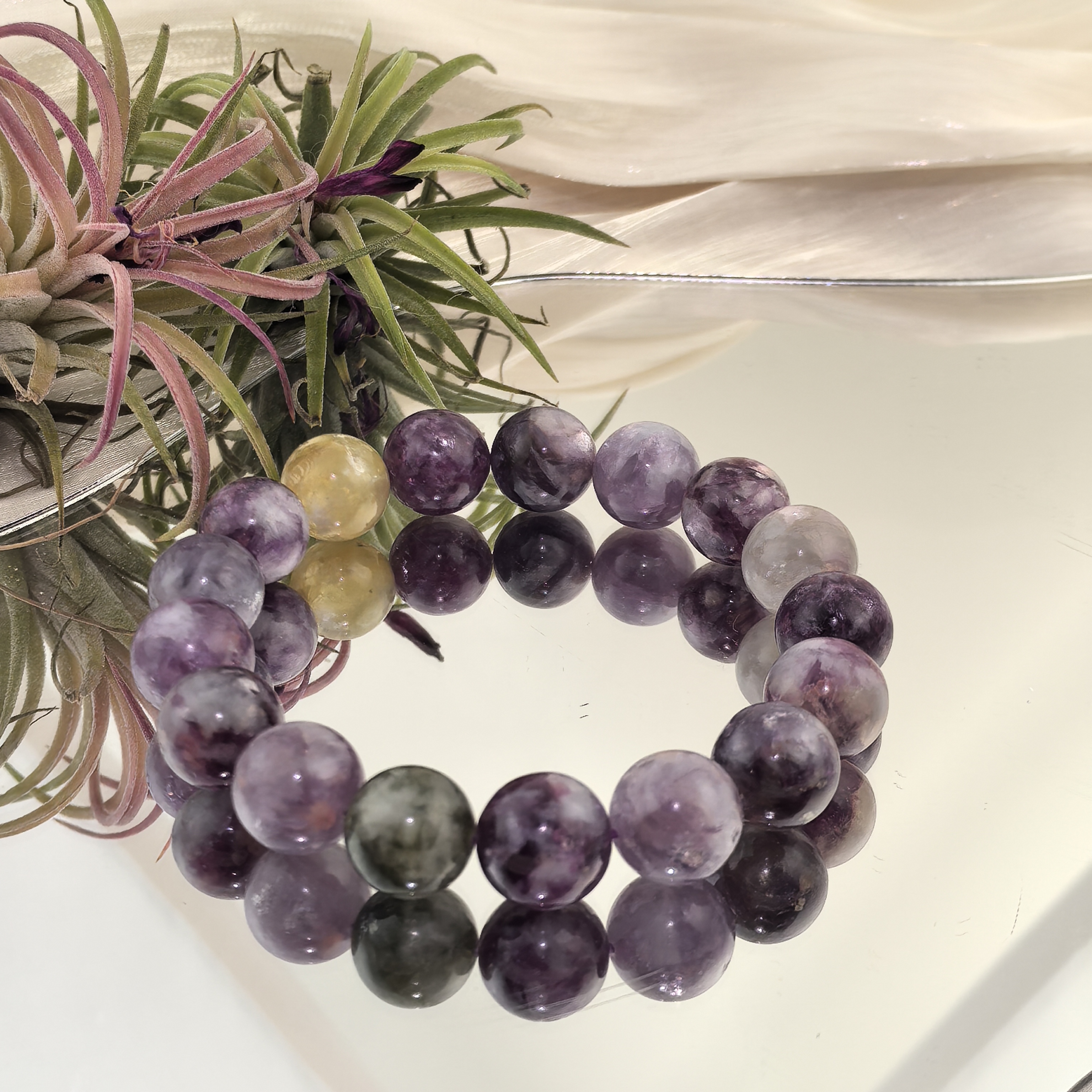 天然水晶彩祖母晶手串