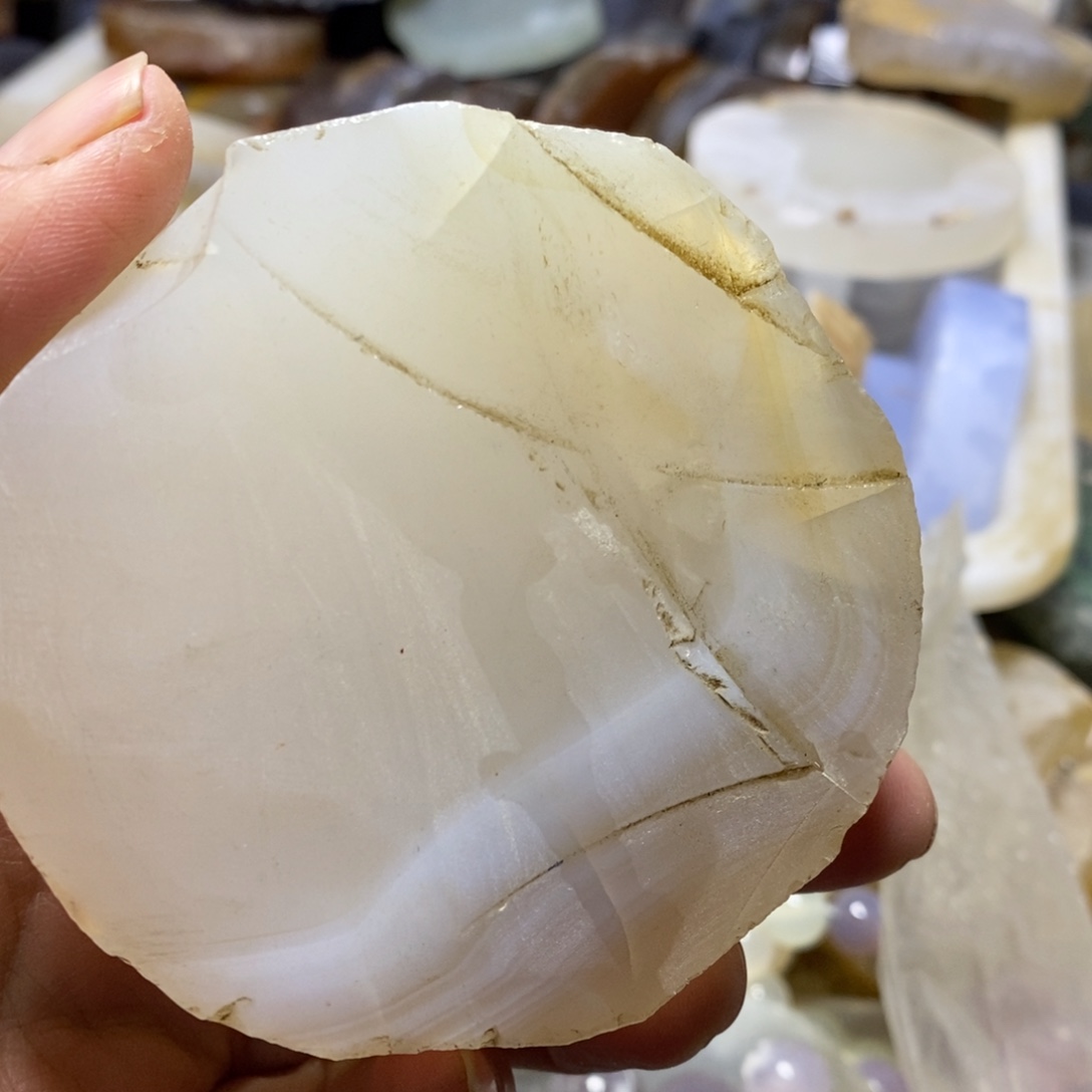 璐***，玛瑙/玉髓合金笔搁