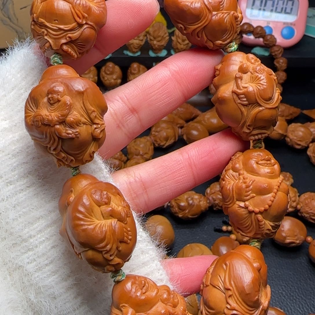 橄榄核手串/手链超****8纯手工童子弥勒