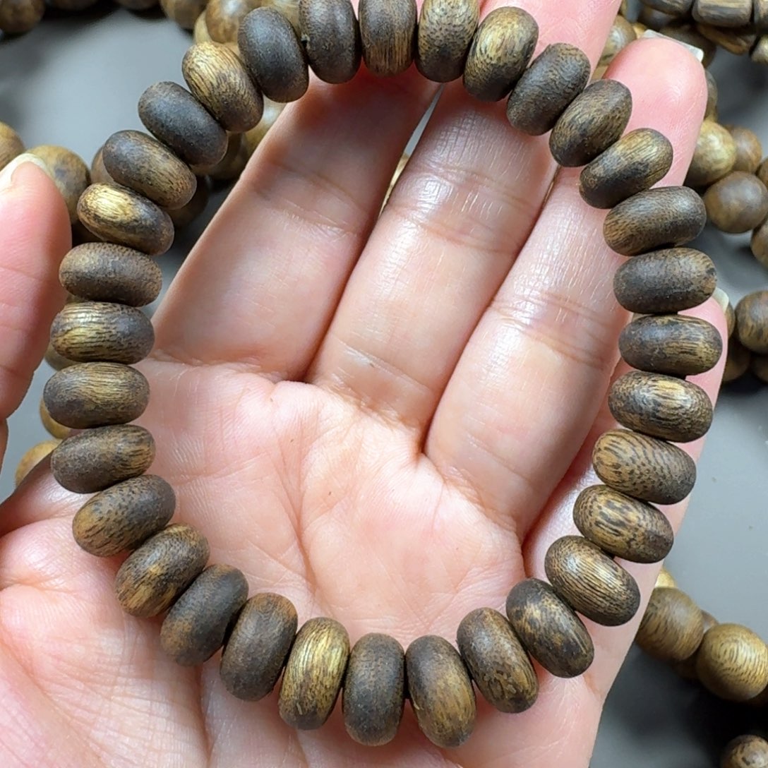 沉香沉香碎屑奇楠金沙叶算盘珠单圈9.7g