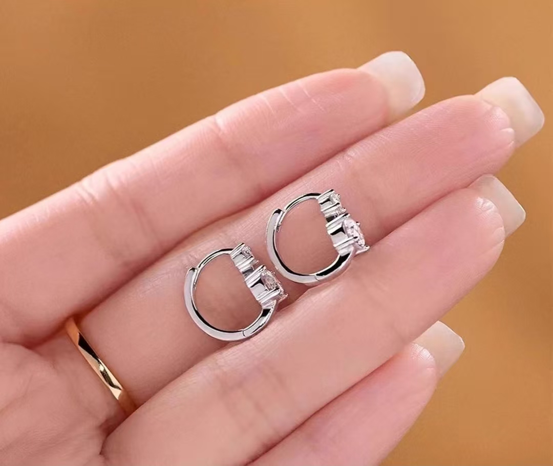 【南非之星】 0.5CT 双子星耳扣