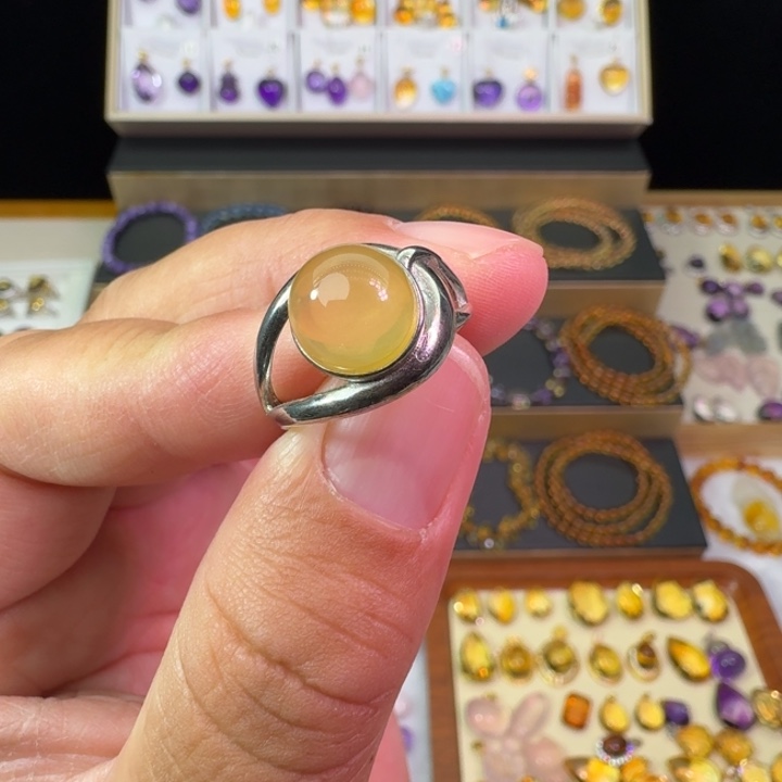 水晶银S925镶嵌戒指戒指