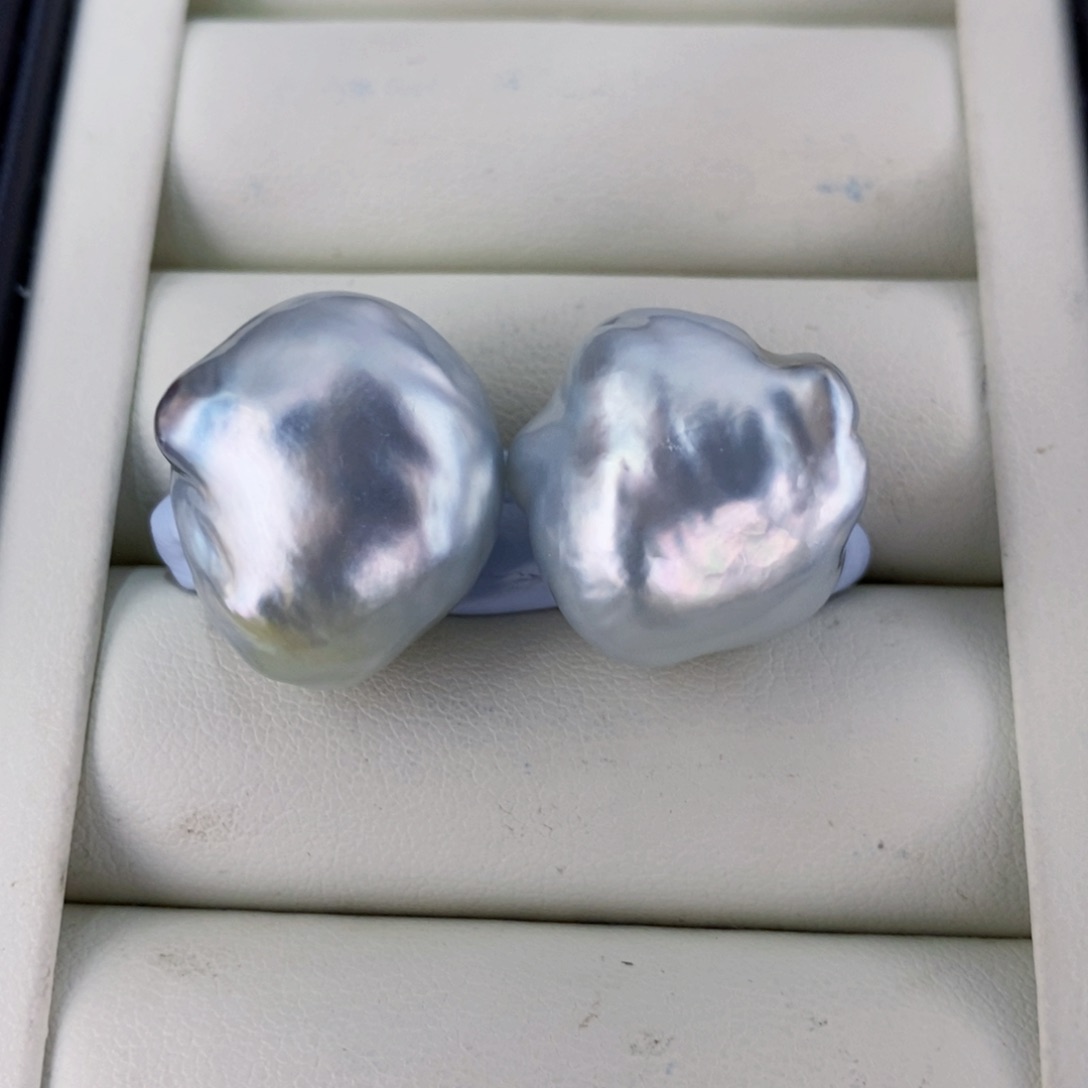 海水珍珠裸珠未镶嵌r*i澳白巴洛克裸珠18-19可定制玲