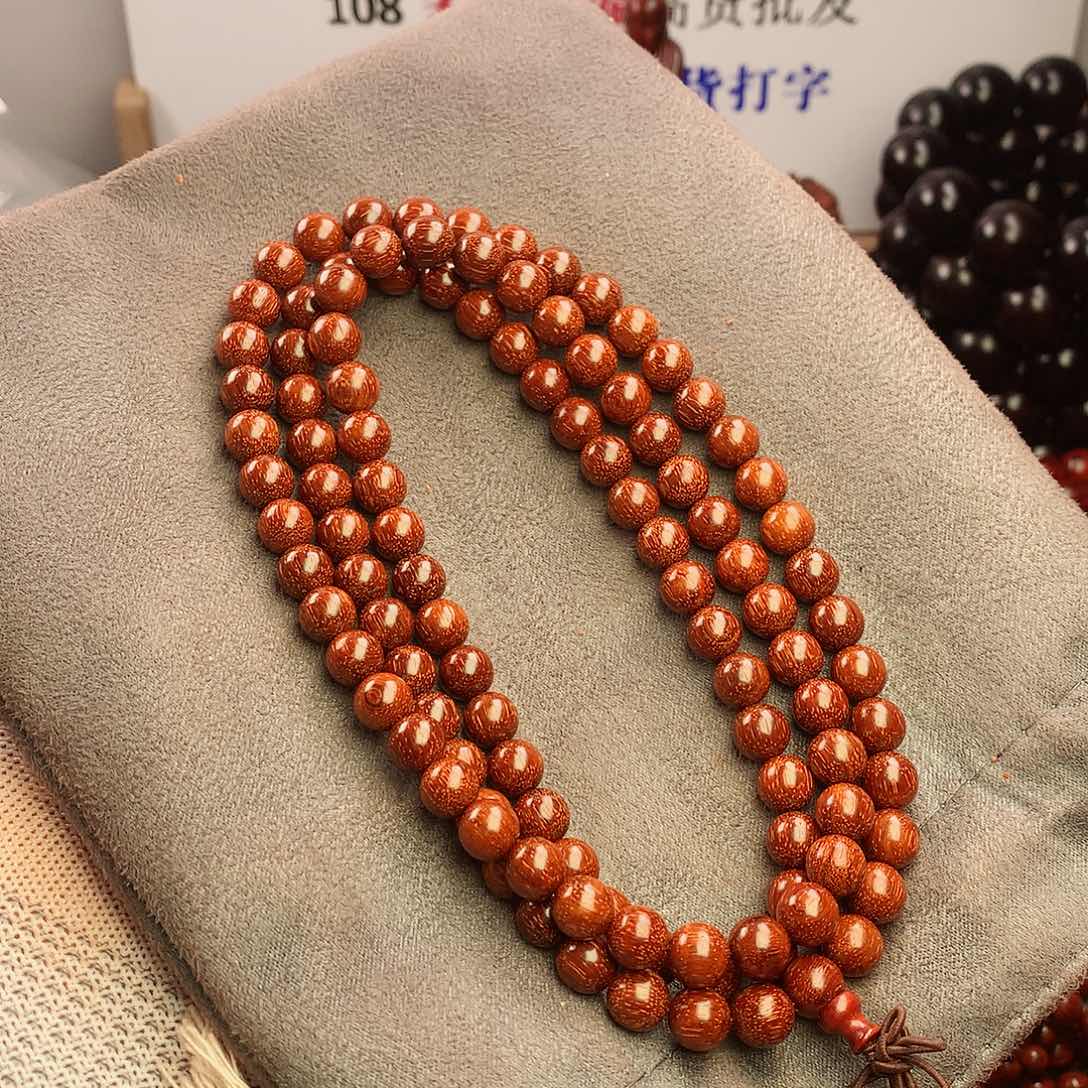 檀香紫檀（小叶紫檀）c*y08原生态108颗