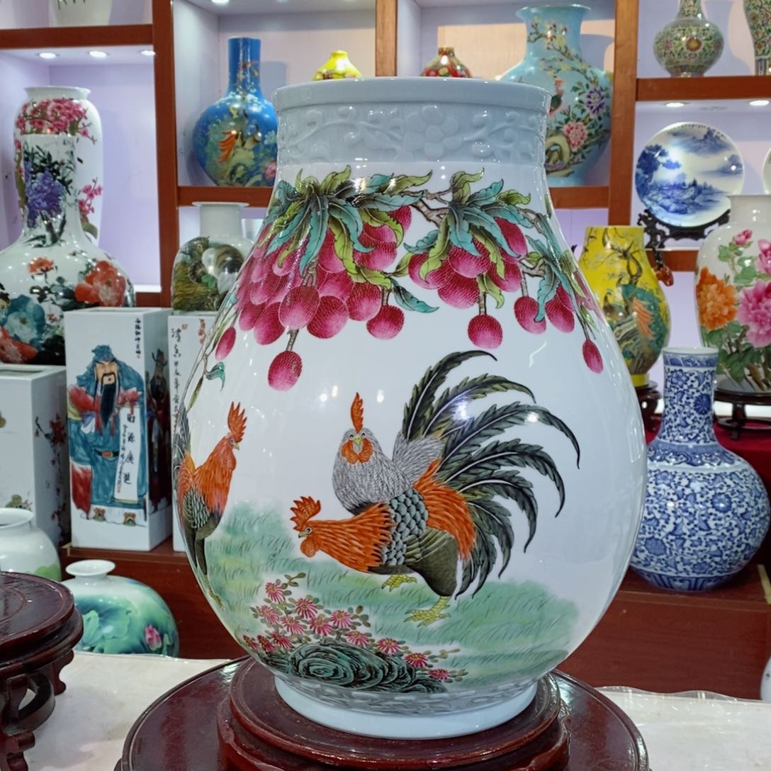 瓶景德镇陶瓷手绘