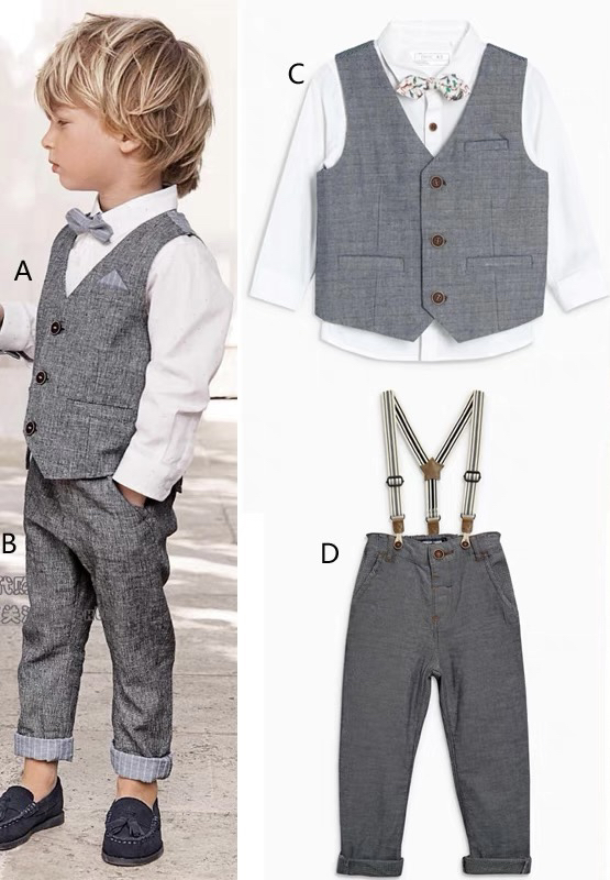 现货英国Next正品男童亚麻西装西裤马甲衬衫宴会生日礼服