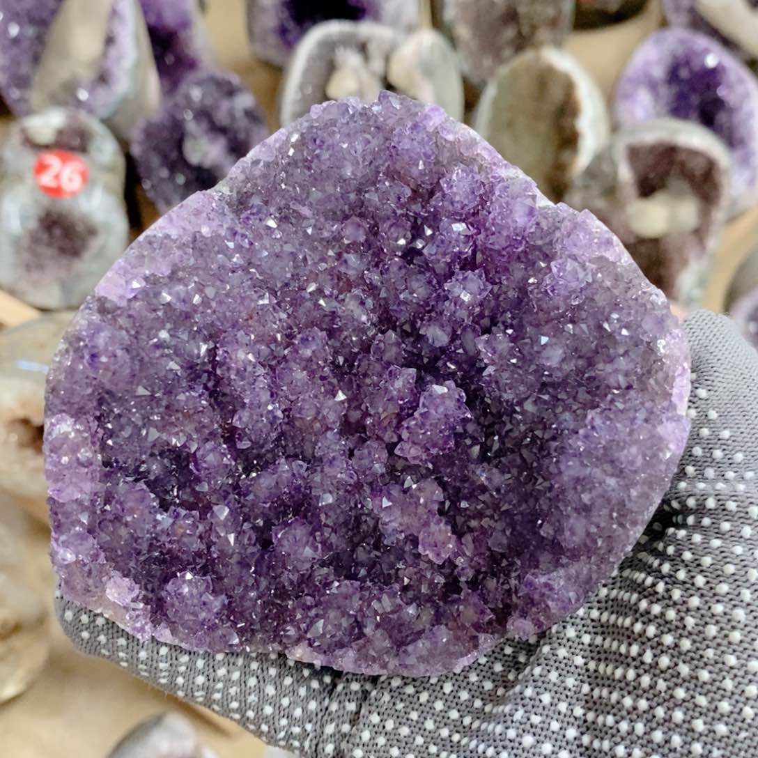 天然水晶摆件未镶嵌紫晶