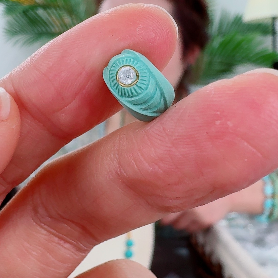 未镶嵌绿松石珠宝奇石