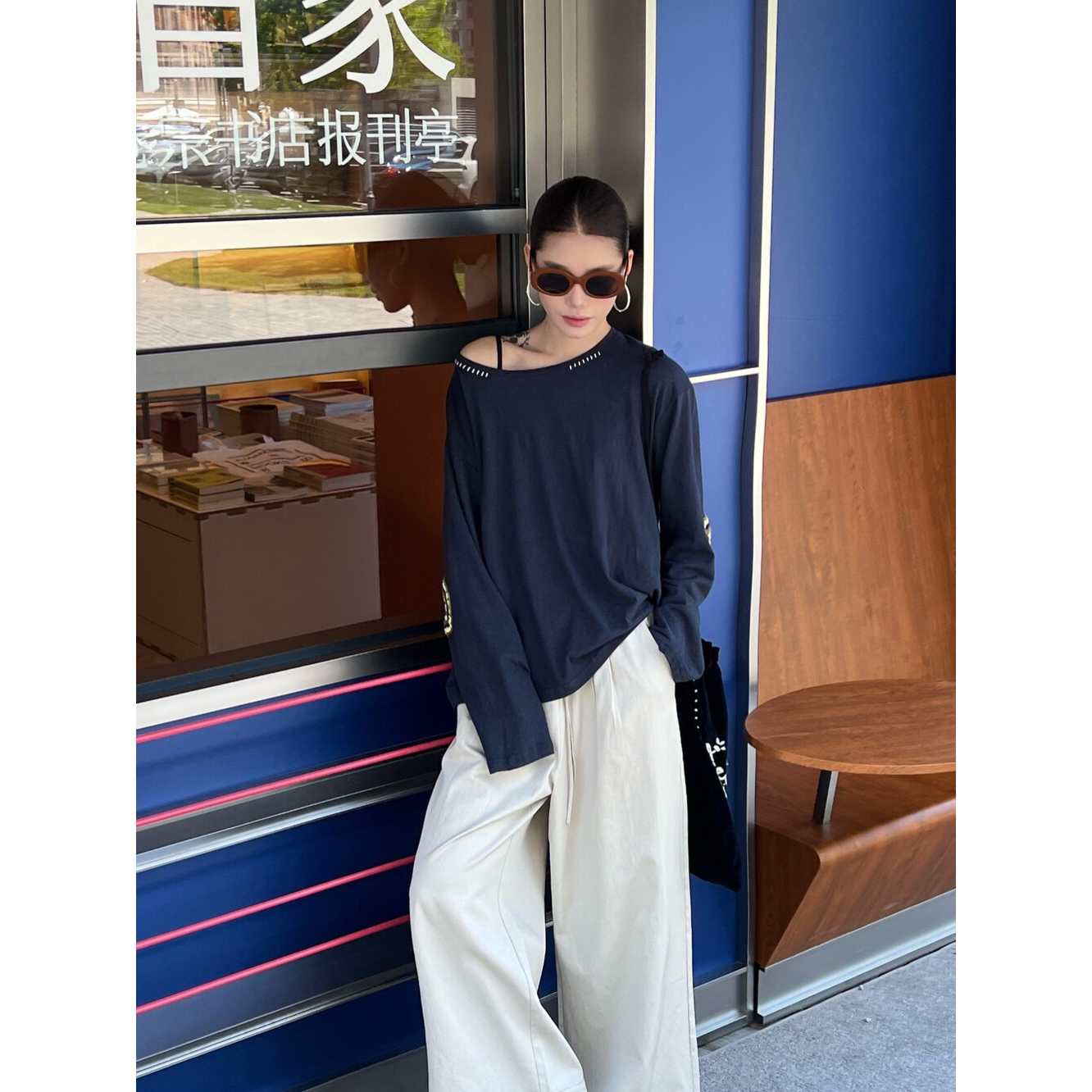 【NO退NO换】小众工艺刺绣！慵懒感！亚麻T恤（UMA60233#）UMA