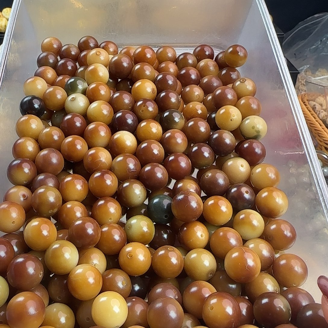 菩提根/象牙果手串瑕疵卡15非料糖心圆251颗