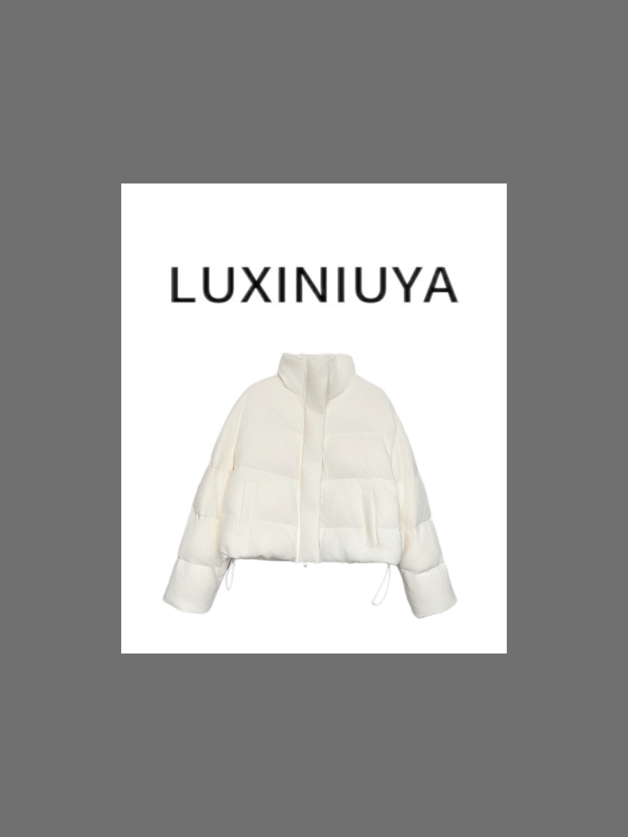 【LUXINIUYA】糯米团子 立领保暖软呼呼羊毛羽绒服#QDS534
