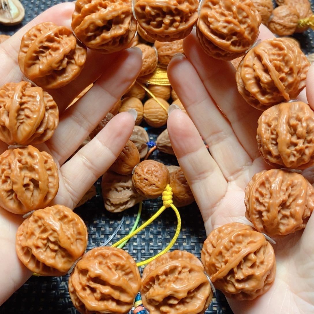 文玩核桃手串小*京八棱