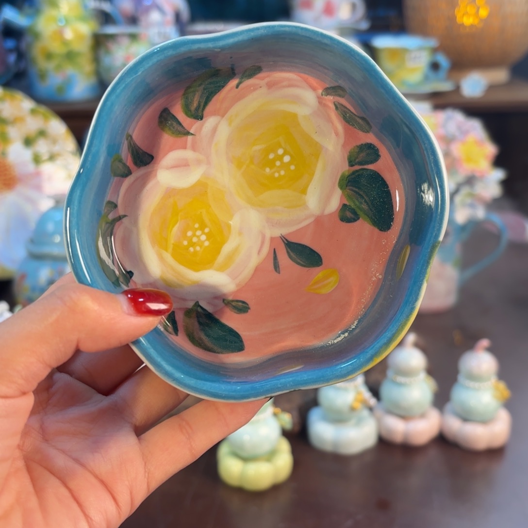 景德镇手绘高温釉下彩陶瓷茶具