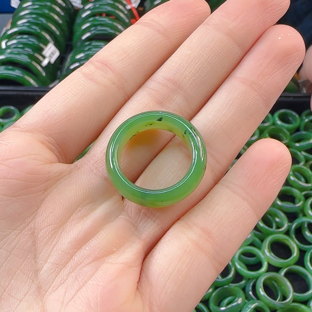 未镶嵌戒圈和田玉碧玉戒圈卡17、18多样性发其一