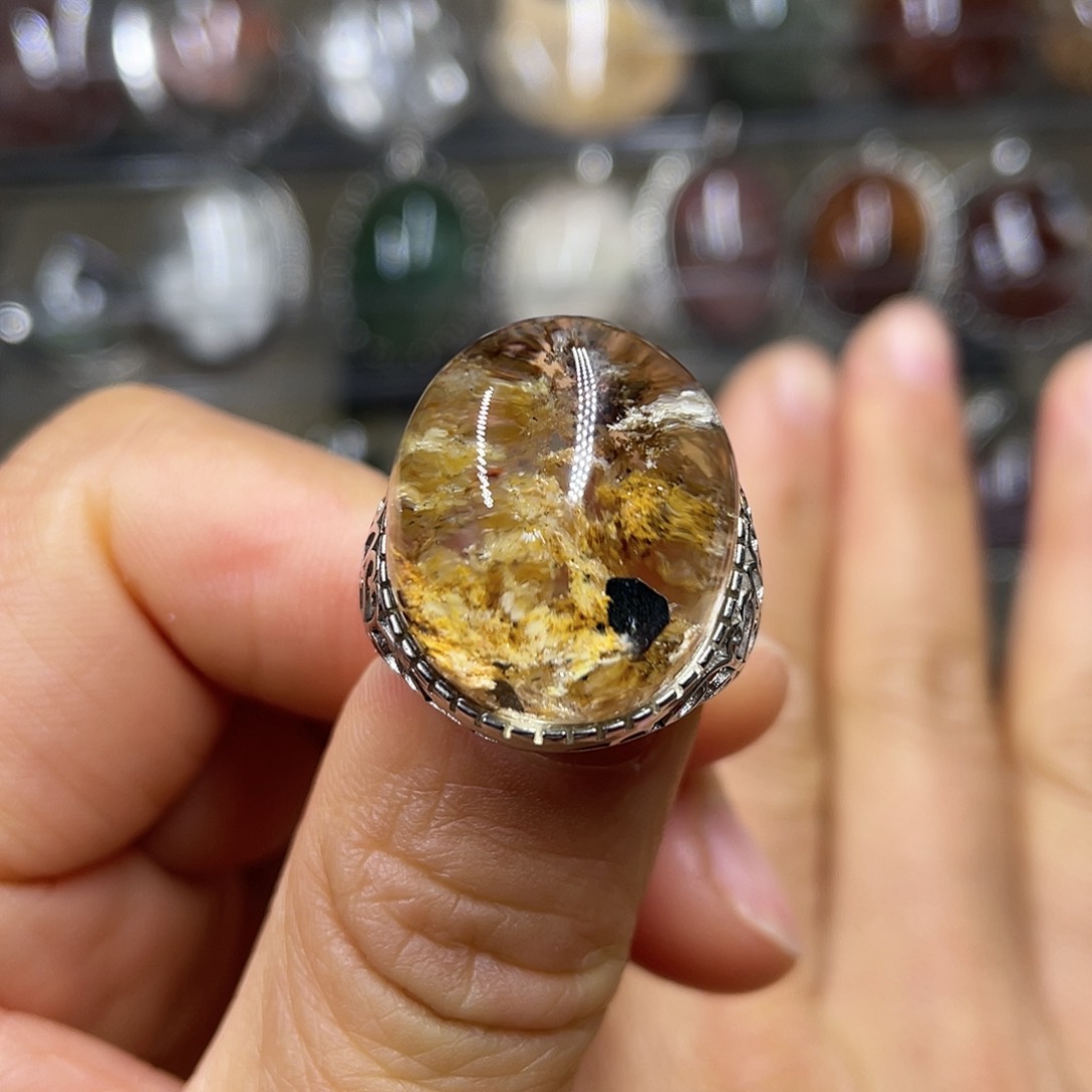 【闪购商品】水晶珠宝半成品银S925镶嵌戒指