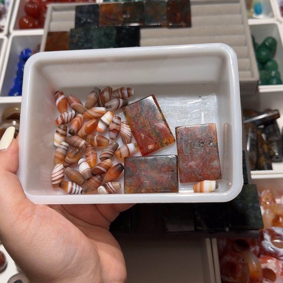 未镶嵌玛瑙/玉髓珠宝半成品