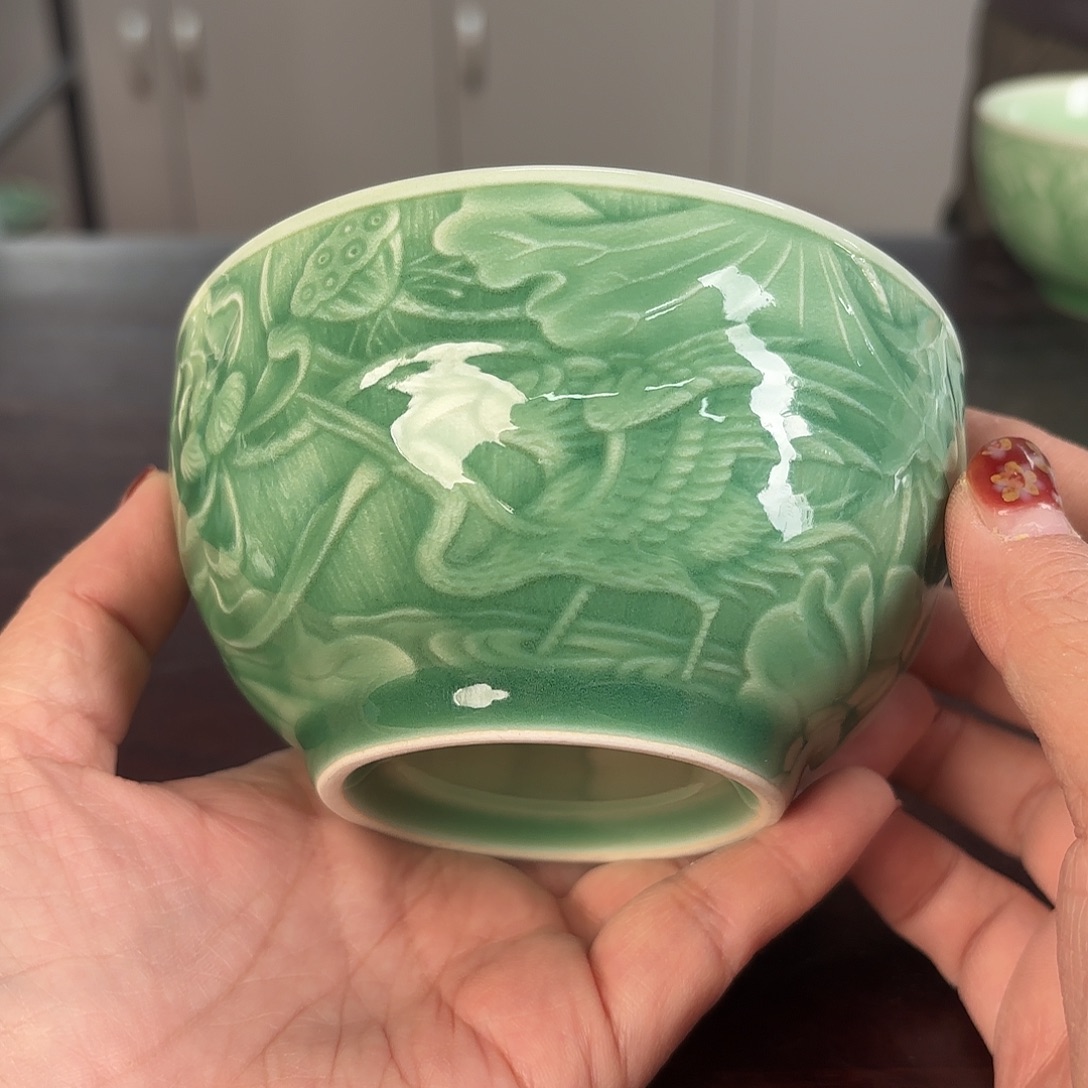 龙泉云间青瓷小米茶器