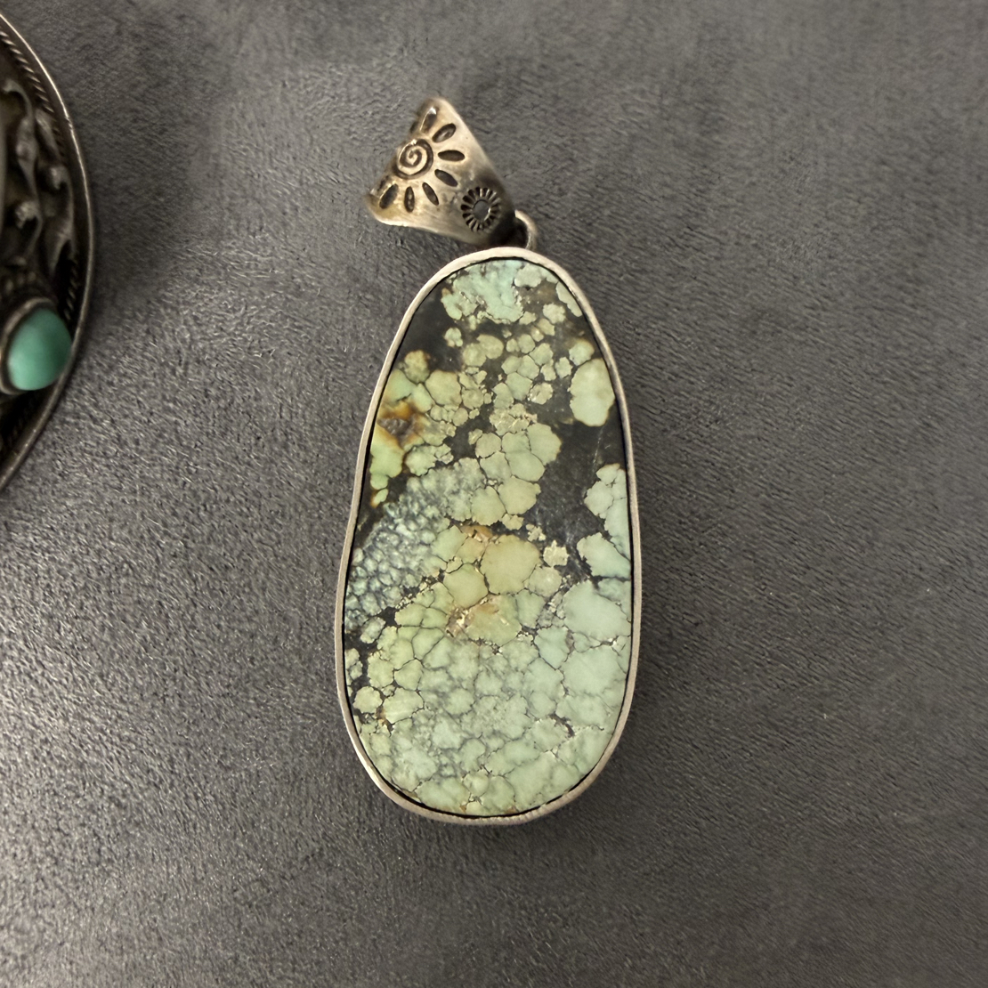 合金大理石吊坠 大理石合金镶嵌三色料吊坠022